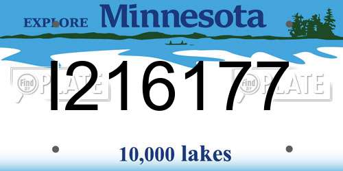 I216177 Minnesota License Plate