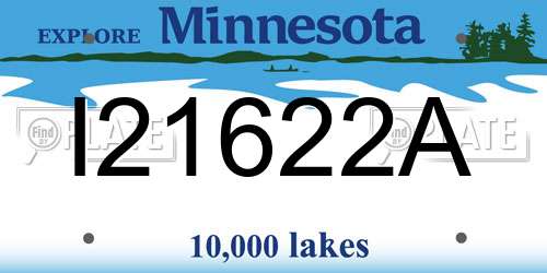 I21622A Minnesota License Plate