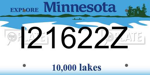 I21622Z Minnesota License Plate