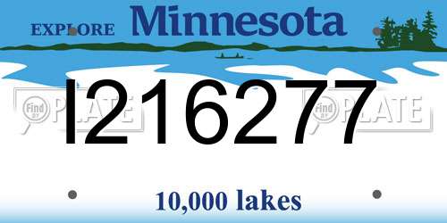 I216277 Minnesota License Plate