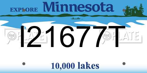 I21677T Minnesota License Plate