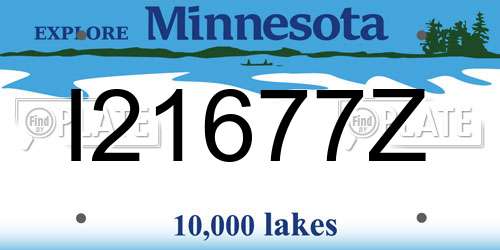 I21677Z Minnesota License Plate