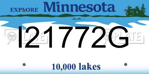 I21772G Minnesota License Plate