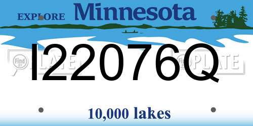 I22076Q Minnesota License Plate