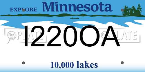 I220OA Minnesota License Plate