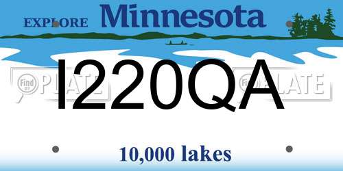 I220QA Minnesota License Plate