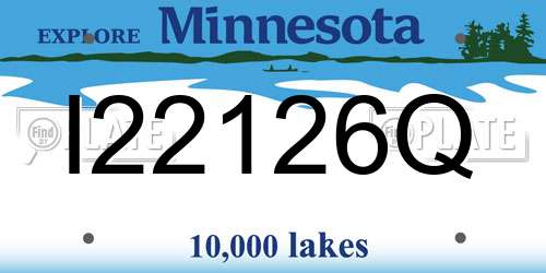 I22126Q Minnesota License Plate
