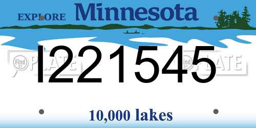 I221545 Minnesota License Plate