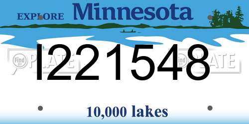 I221548 Minnesota License Plate