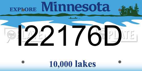 I22176D Minnesota License Plate