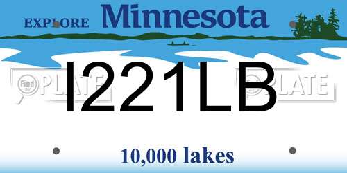 I221LB Minnesota License Plate