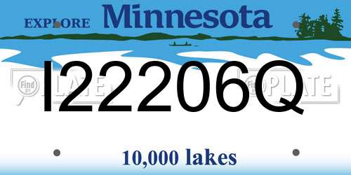 I22206Q Minnesota License Plate