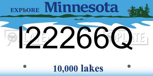 I22266Q Minnesota License Plate