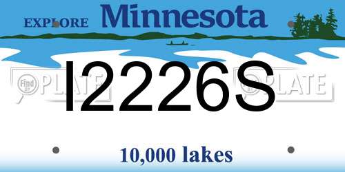 I2226S Minnesota License Plate