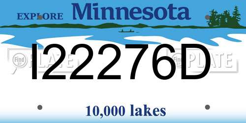I22276D Minnesota License Plate