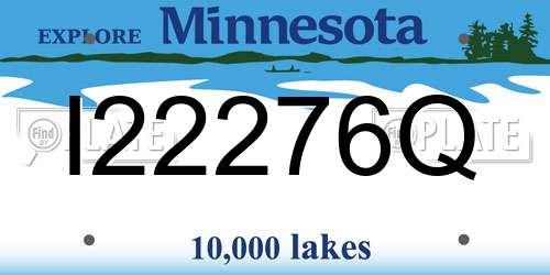 I22276Q Minnesota License Plate