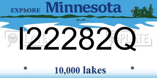 I22282Q Minnesota License Plate