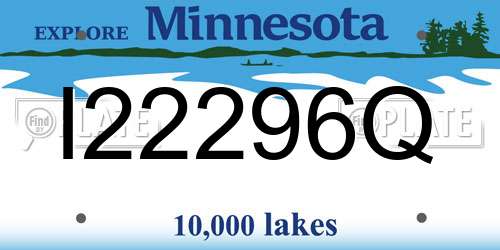 I22296Q Minnesota License Plate