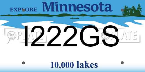 I222GS Minnesota License Plate