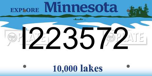 I223572 Minnesota License Plate