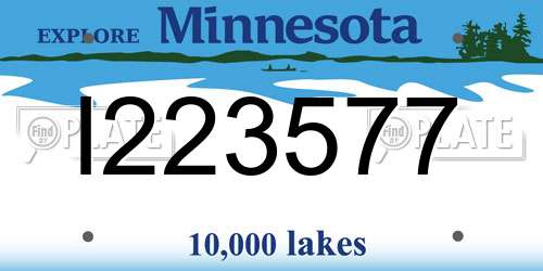I223577 Minnesota License Plate