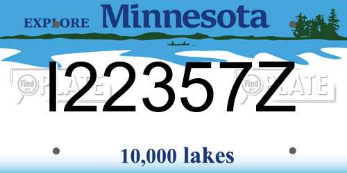I22357Z Minnesota License Plate