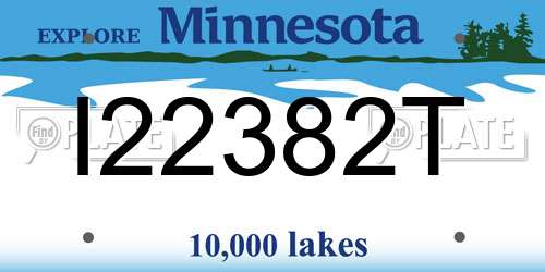 I22382T Minnesota License Plate