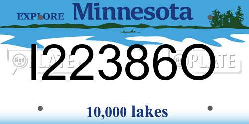 I22386O Minnesota License Plate