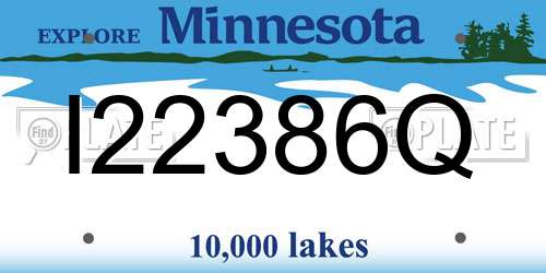 I22386Q Minnesota License Plate