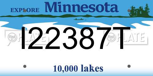I22387T Minnesota License Plate