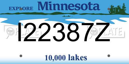 I22387Z Minnesota License Plate