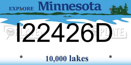 I22426D Minnesota License Plate