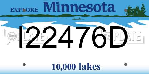I22476D Minnesota License Plate