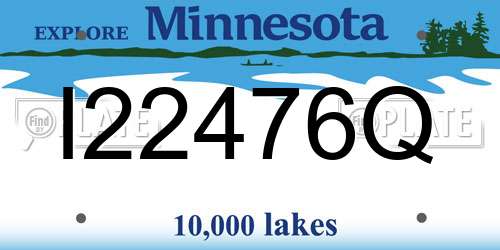I22476Q Minnesota License Plate