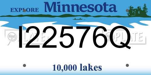 I22576Q Minnesota License Plate