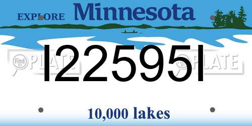 I22595I Minnesota License Plate