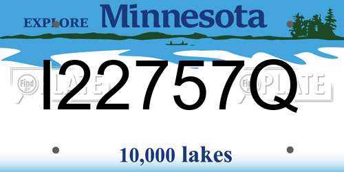 I22757Q Minnesota License Plate
