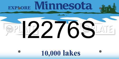 I2276S Minnesota License Plate