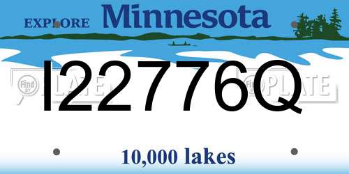 I22776Q Minnesota License Plate