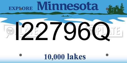 I22796Q Minnesota License Plate