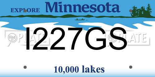 I227GS Minnesota License Plate