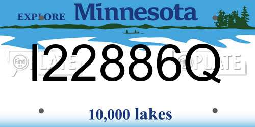 I22886Q Minnesota License Plate