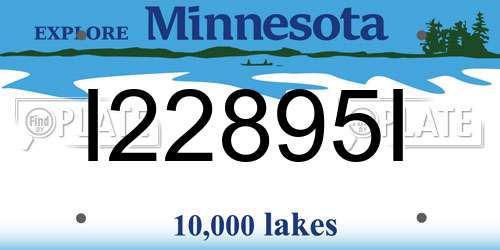 I22895I Minnesota License Plate
