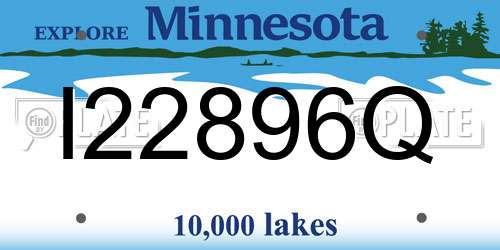 I22896Q Minnesota License Plate