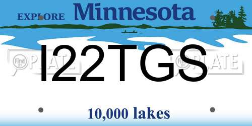I22TGS Minnesota License Plate