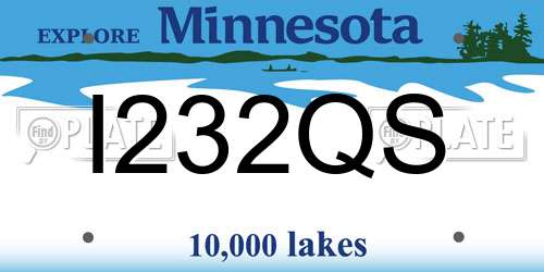 I232QS Minnesota License Plate