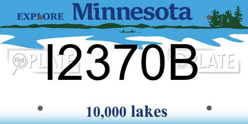I2370B Minnesota License Plate