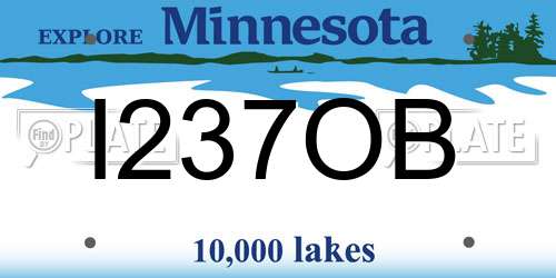 I237OB Minnesota License Plate