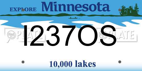 I237OS Minnesota License Plate