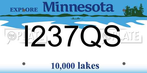 I237QS Minnesota License Plate